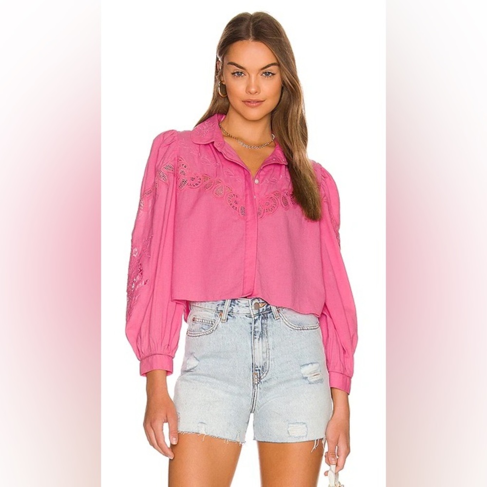 NWT Loveshackfancy Sansom Top in Watermelon Crush